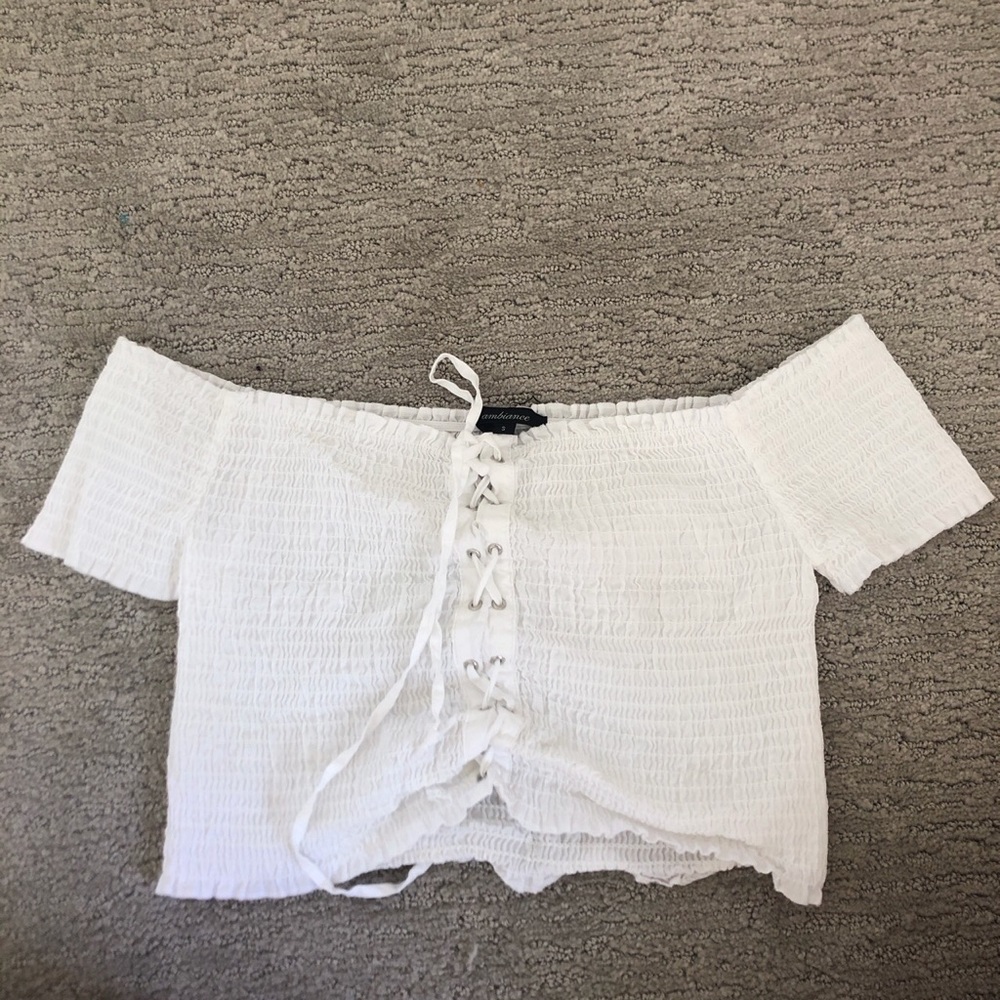 Off the Shoulder White Top